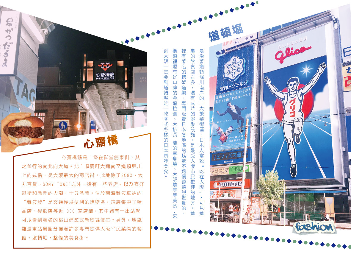 大阪心齋橋與道頓堀街景介紹
