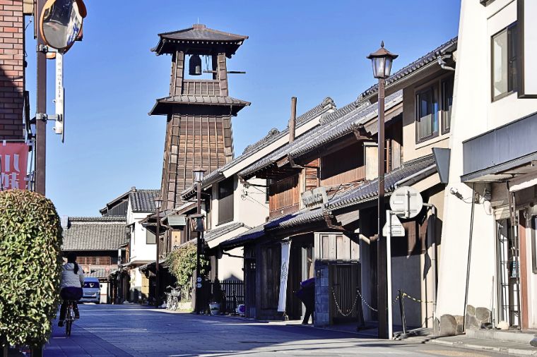 川越老街藏造建築與時之鐘